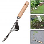 garden tools for weeding in the flower bed